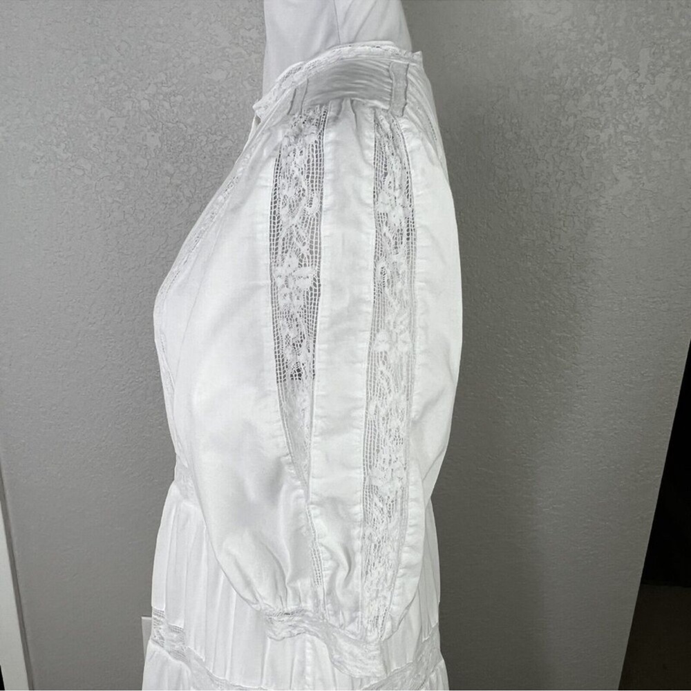 LoveShackFancy X Target Phoebe Button Up White Eyelet Lace Midi Dress - Picture 10 of 12